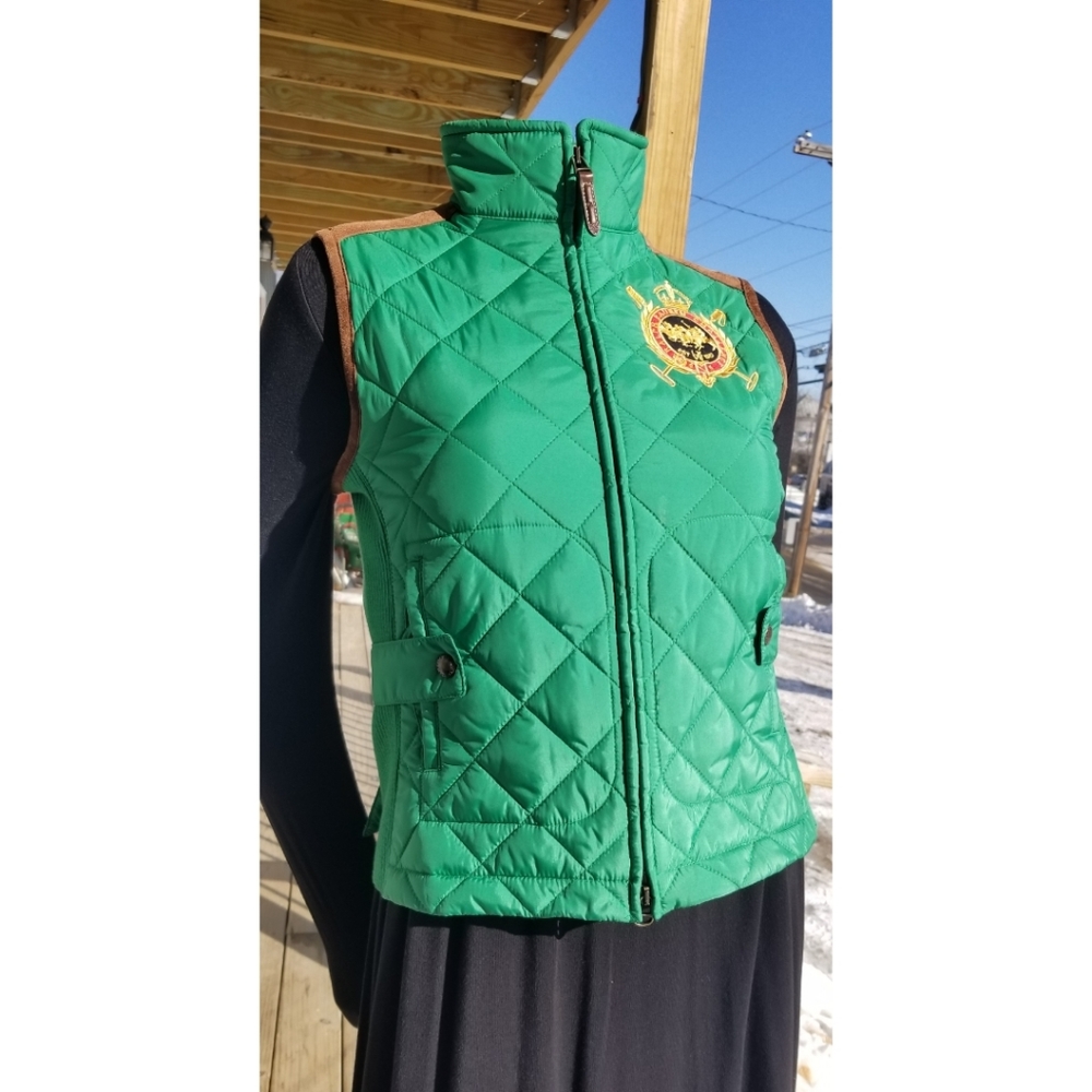 Ralph Lauren Quilted Sleeveless Vest, Emerald Green, Sm
